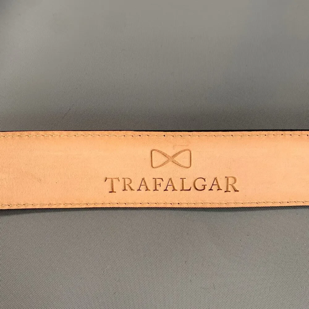 TRAFALGAR Size 40 Balck Crocodile Leather Belt